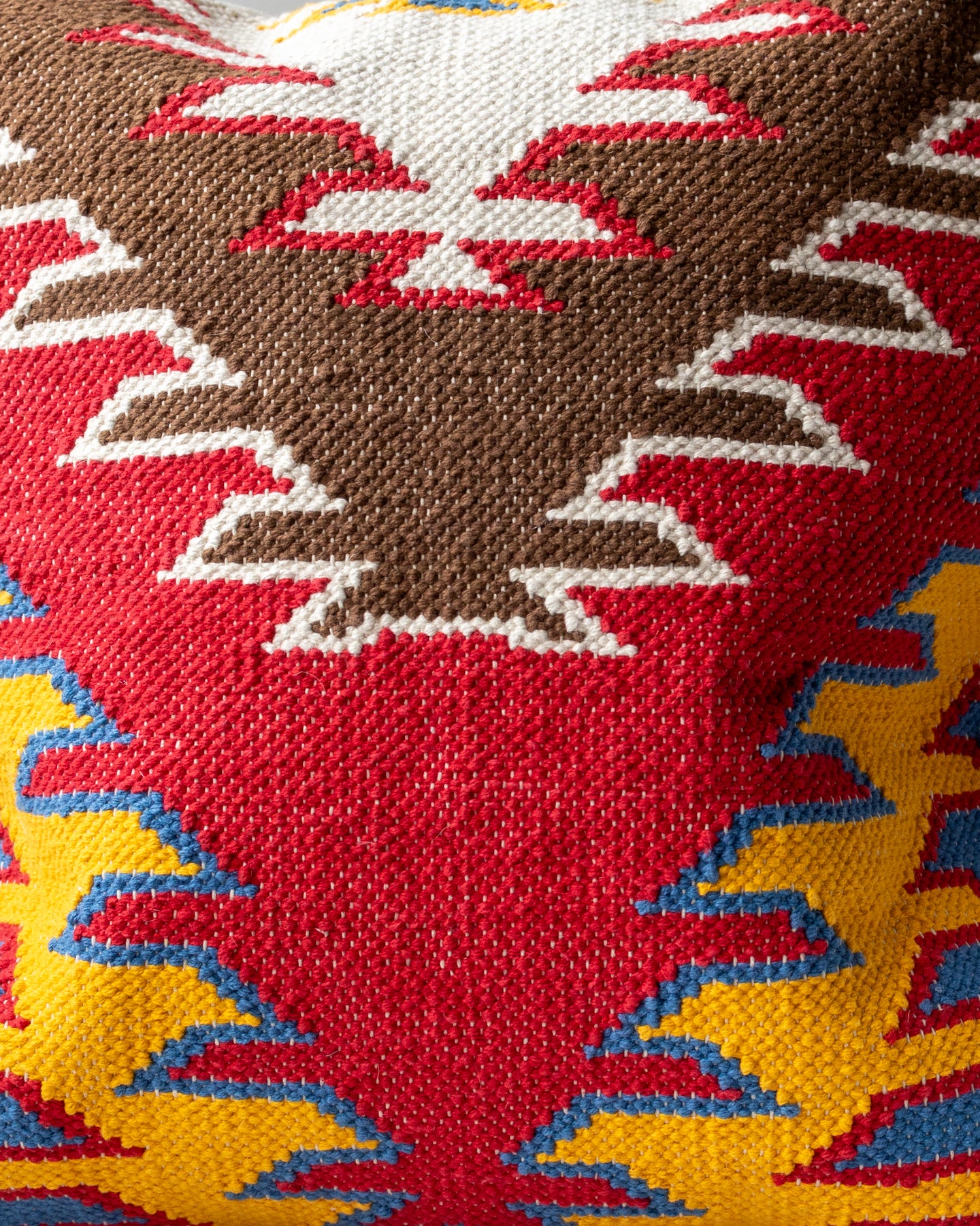 Cobalt Kilim Tapestry Organic Cotton Throw Pillow