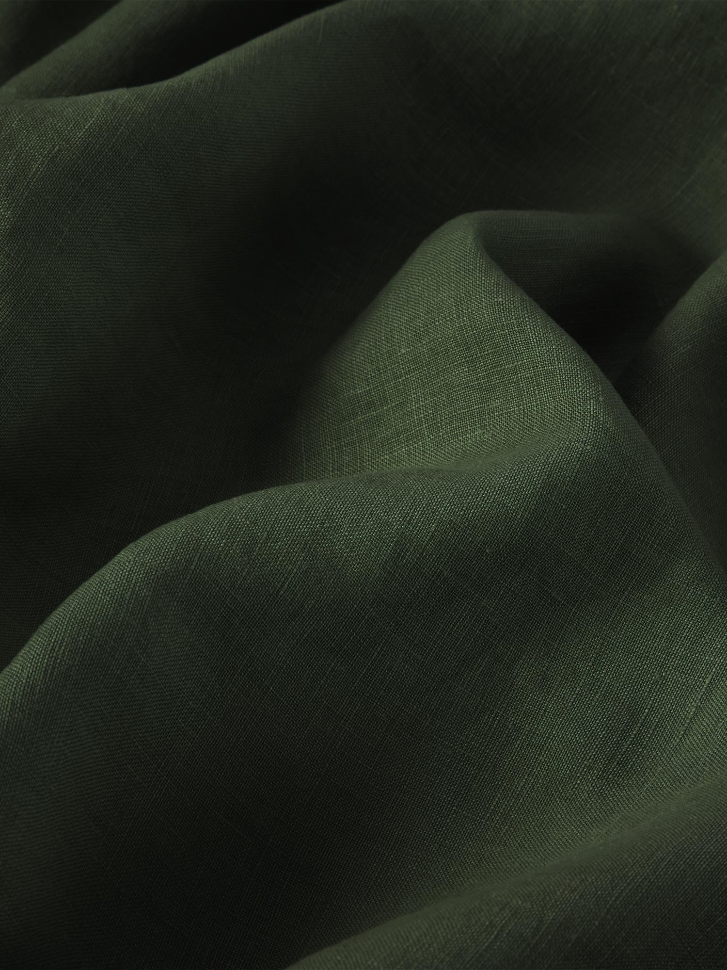 Fern Green Linen Blend Flat Sheet - Image 3