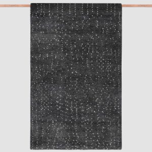 Natural Hand-Knotted Accent Rug in Blue