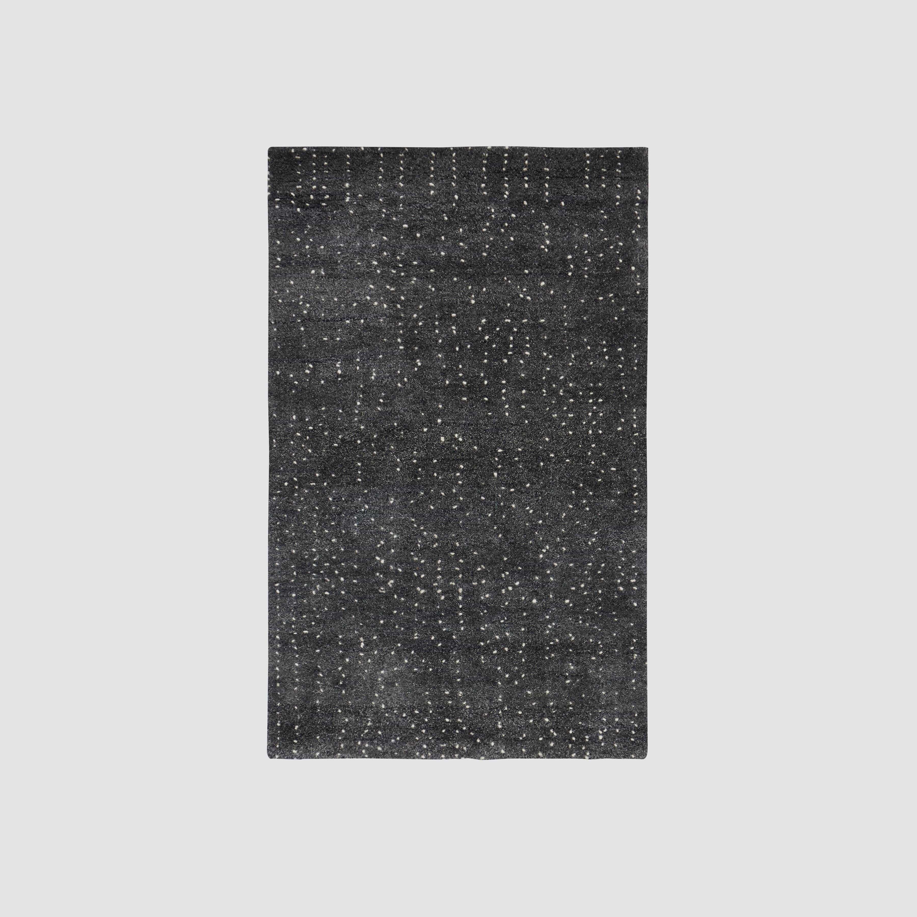 Natural Hand-Knotted Accent Rug in Blue - Image 3