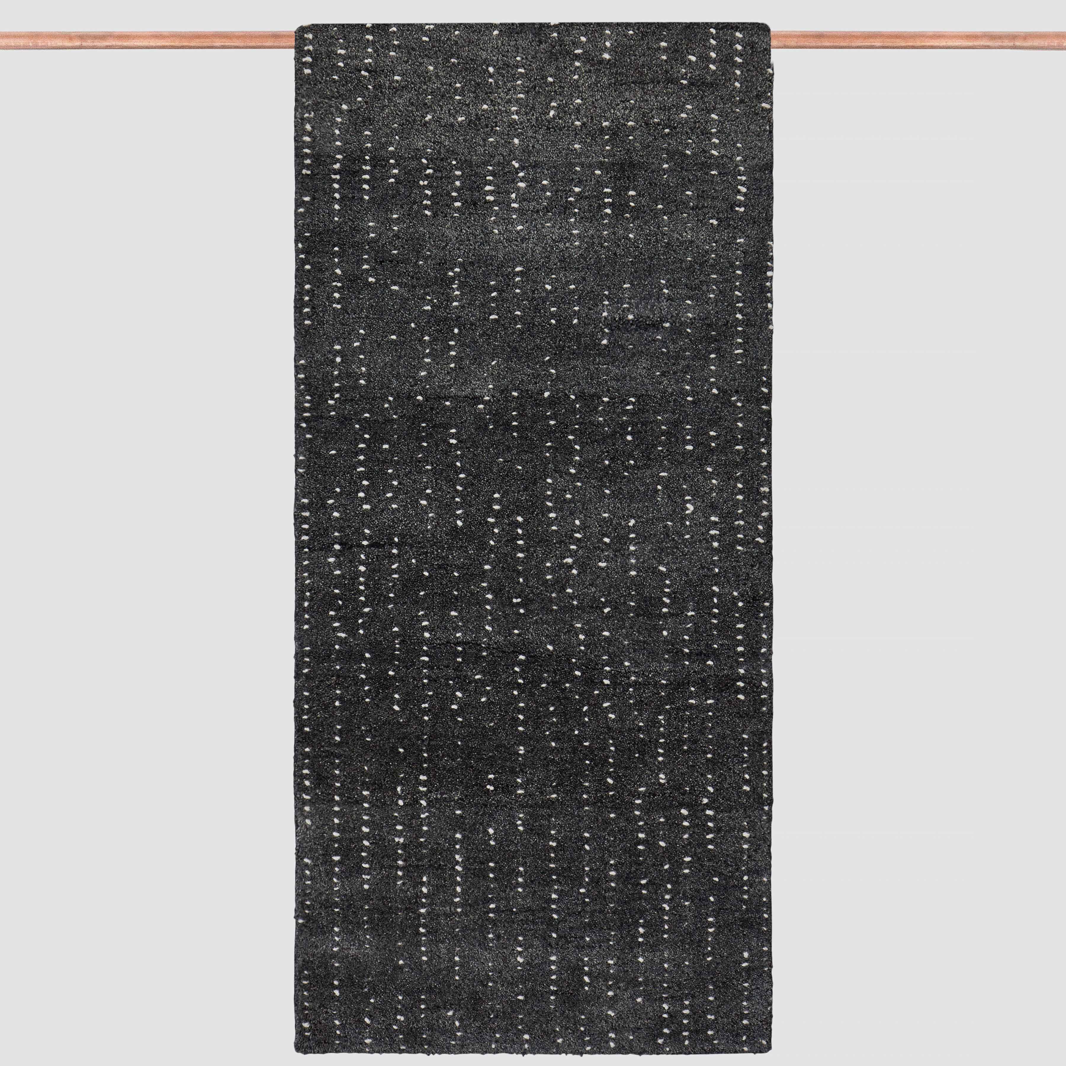 Natural Hand-Knotted Accent Rug in Blue - Image 4
