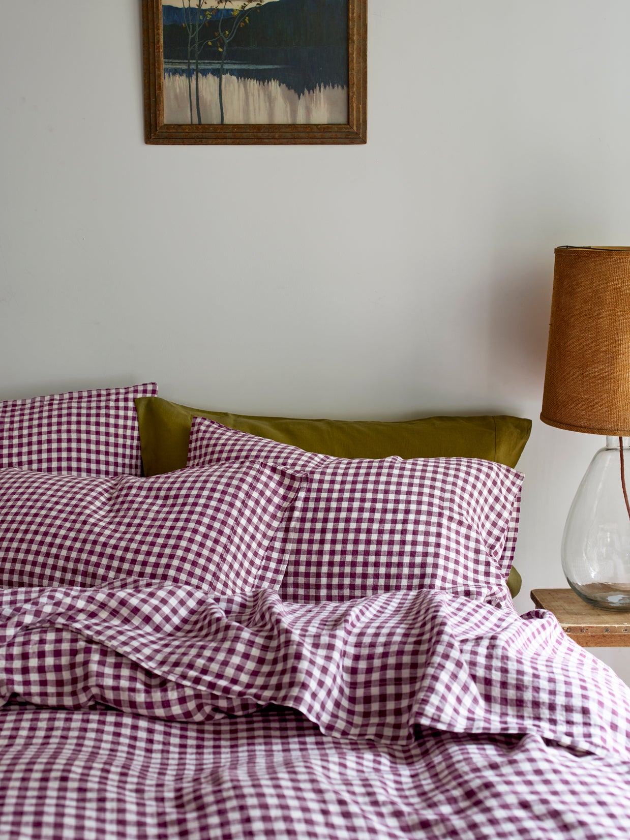 Gingham Linen Blend Pillowcase Pair