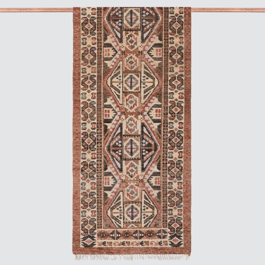 Modern Minimal Hand-Knotted Runner Rug