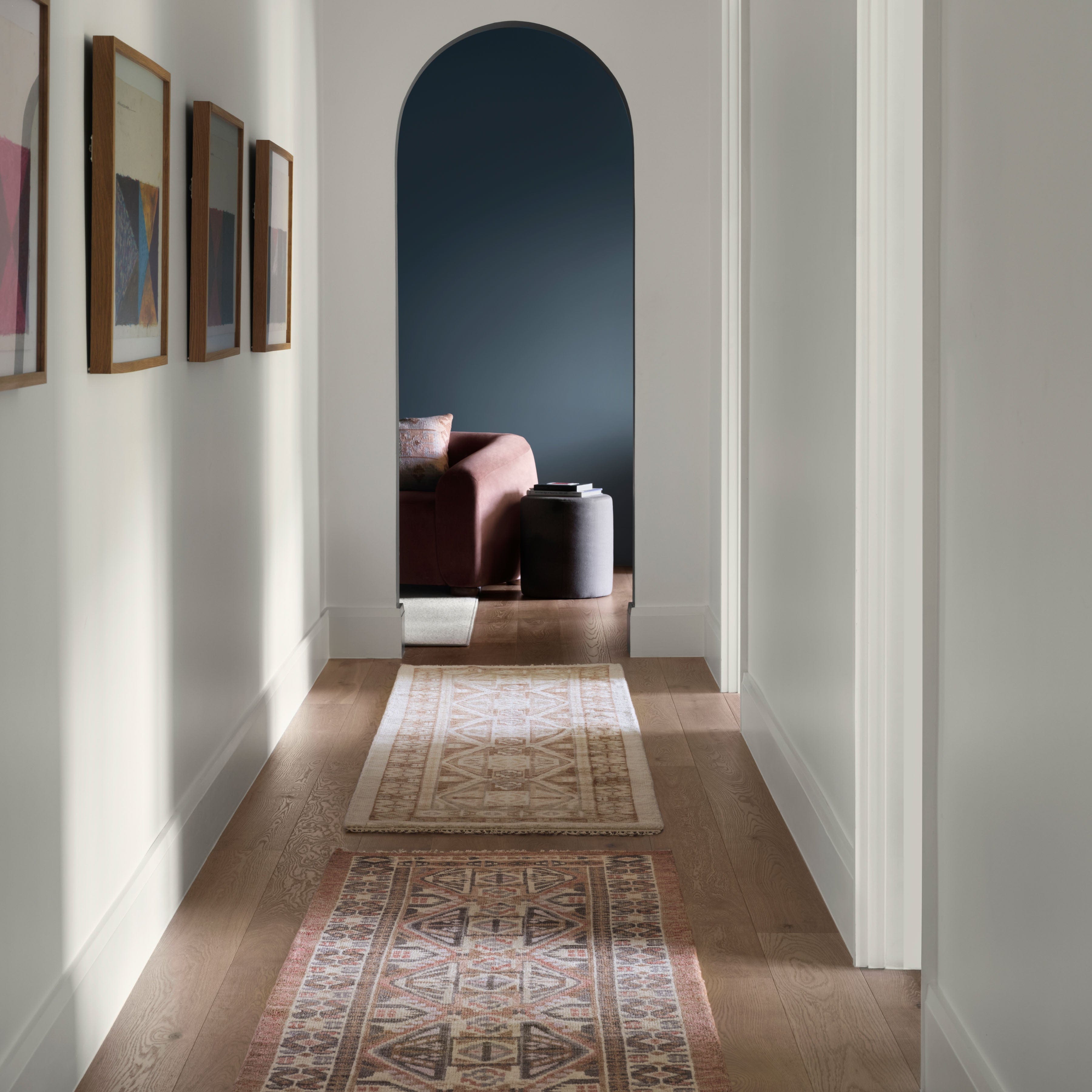 Modern Minimal Hand-Knotted Runner Rug - Image 4