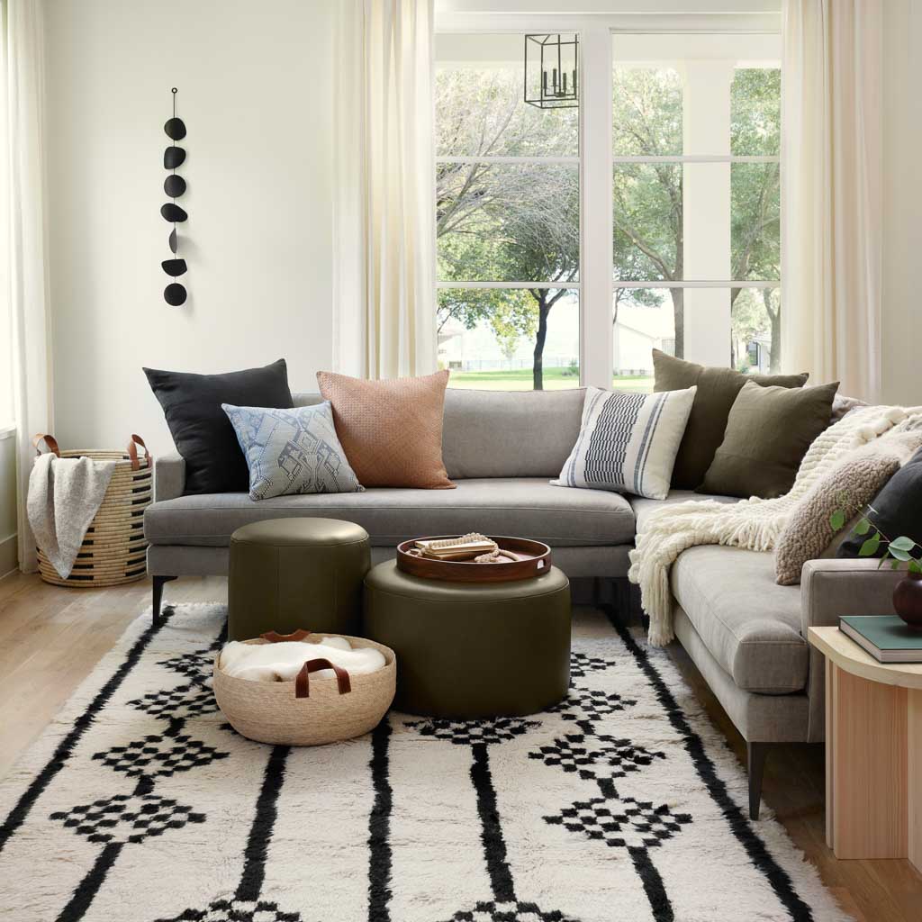 Tonal Textured Hand-Knotted Area Rug - Image 3