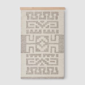 Layered Linear Handwoven Area Rug