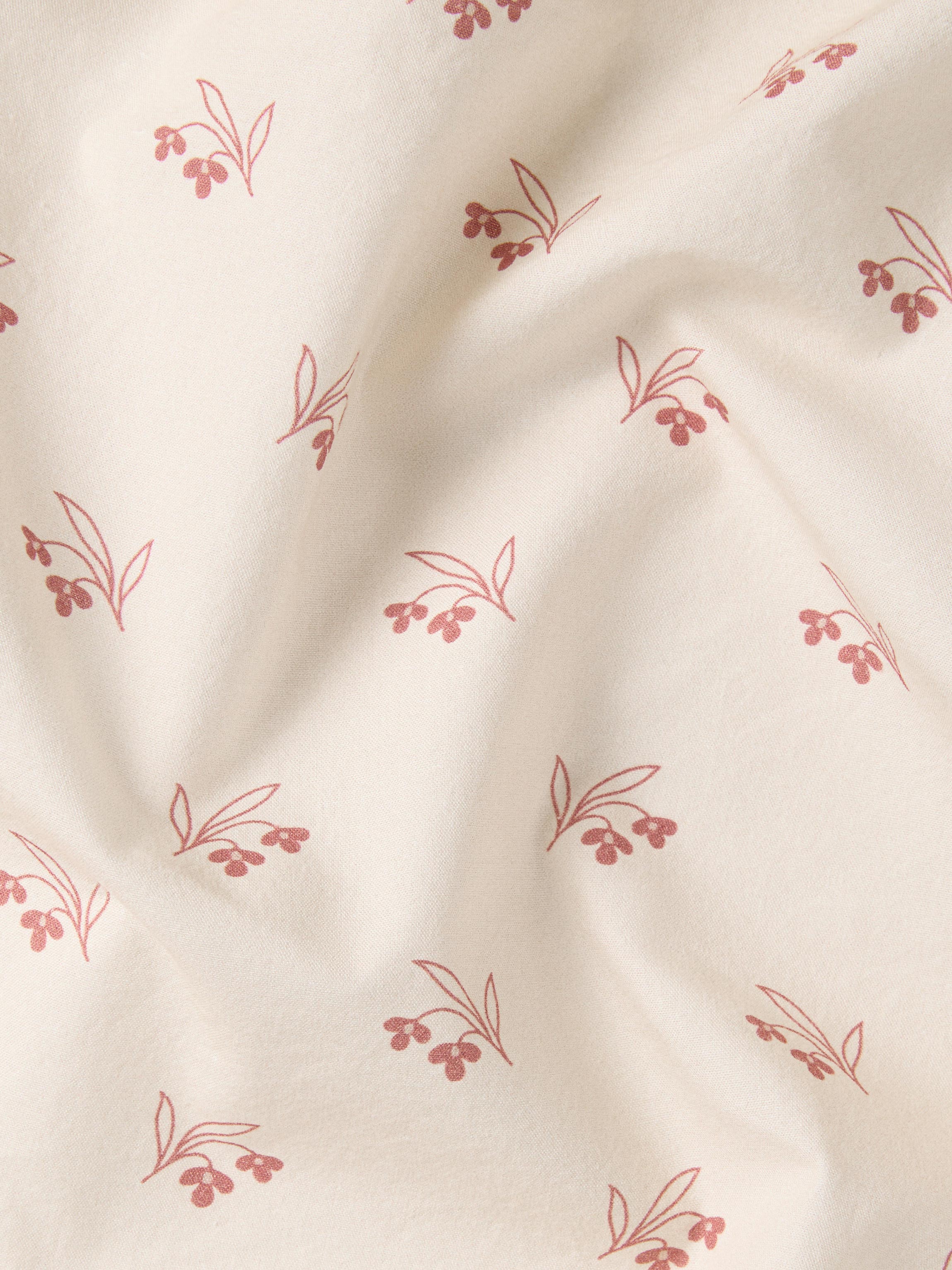 Dusty Pink Floral Cotton Pillowcase Pair - Image 3