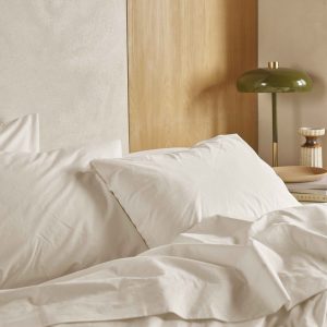 Cream Cotton Pillowcase Pair Collection