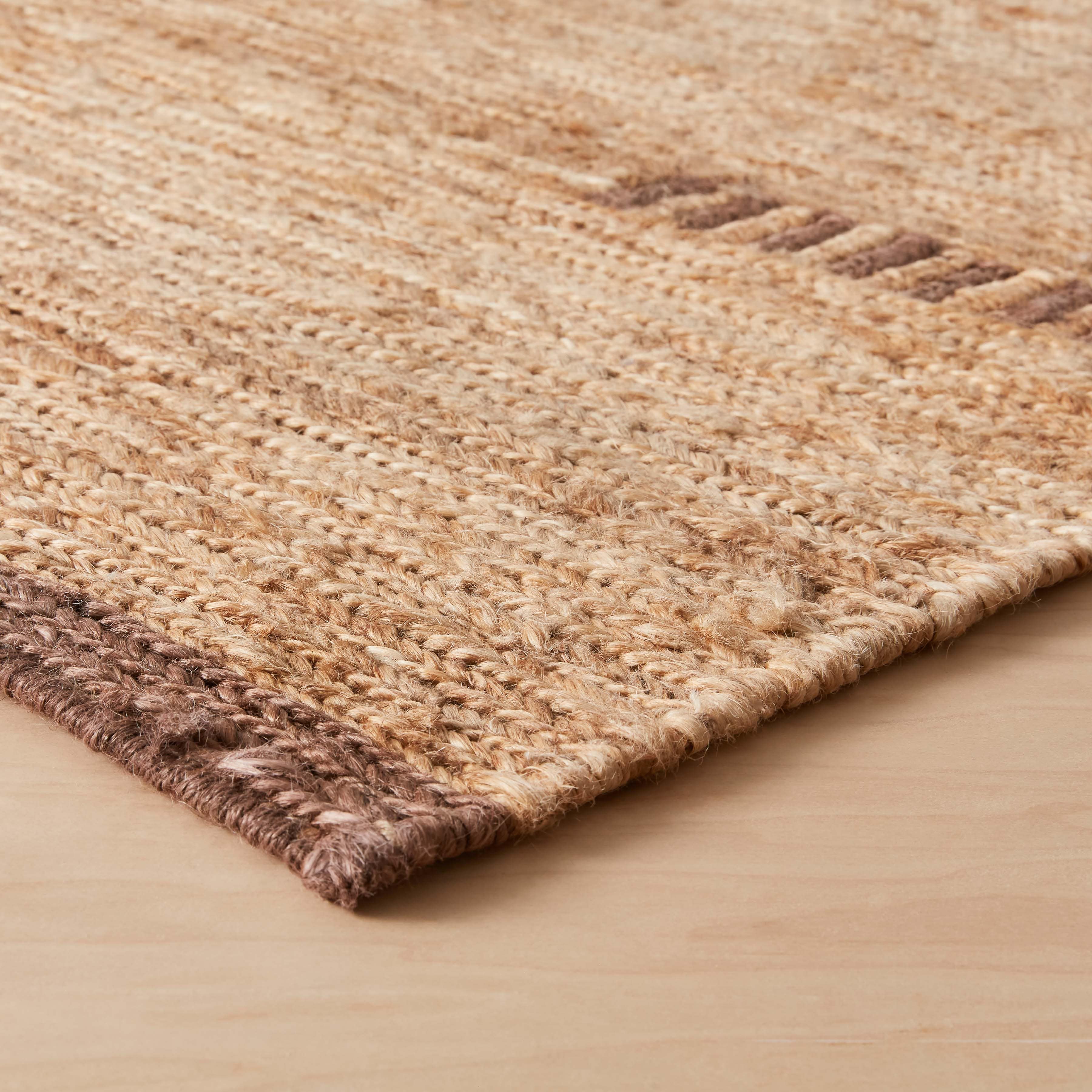 Refined Woven Jute Area Rug in Natural - Image 3