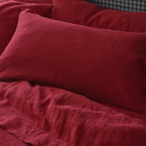Rhubarb Linen Pillowcase Pair Collection
