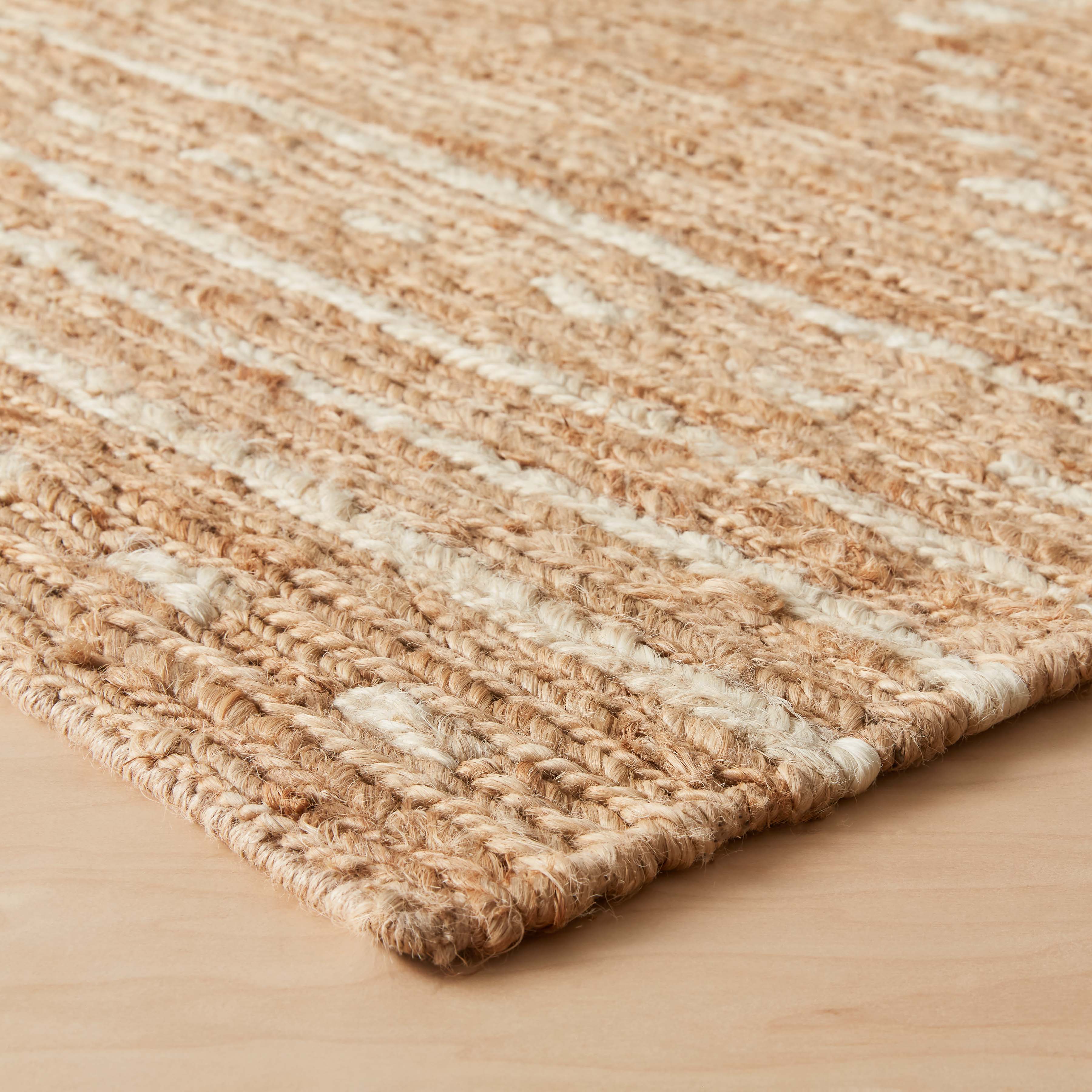 Modern Woven Jute Runner Rug in Natural - Image 4