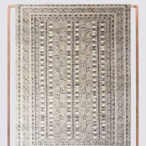Artisan Hand-Knotted Area Rug in Charcoal