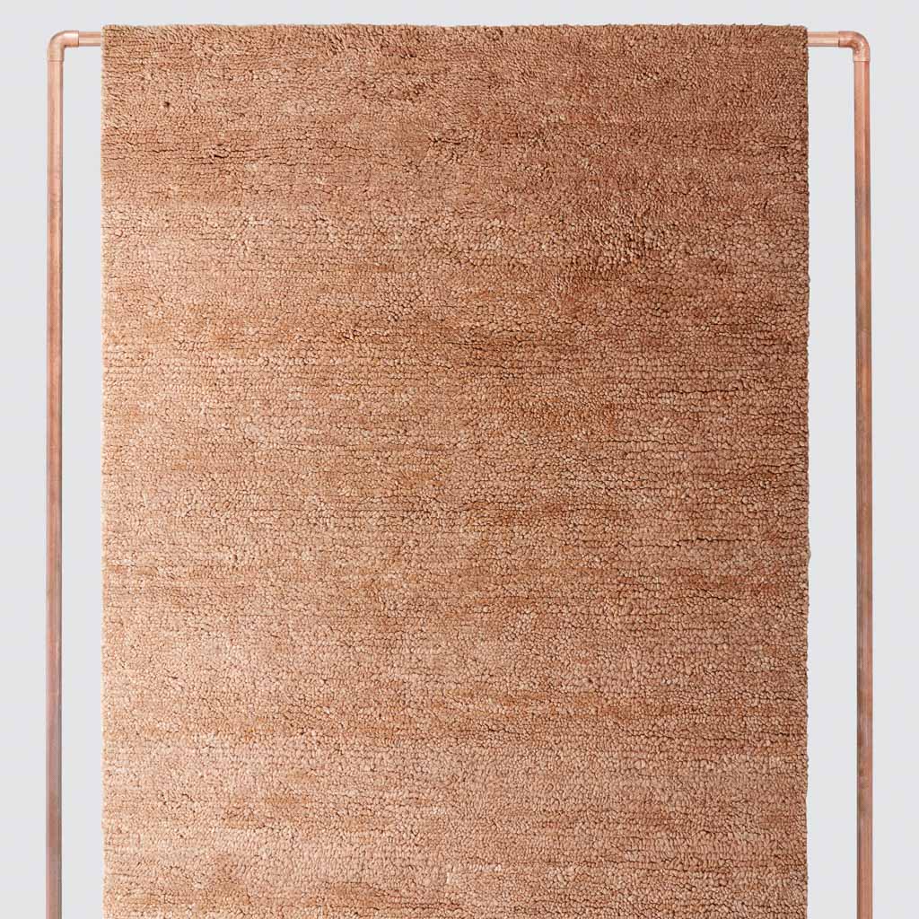Artisan Hand-Knotted Area Rug in Rose