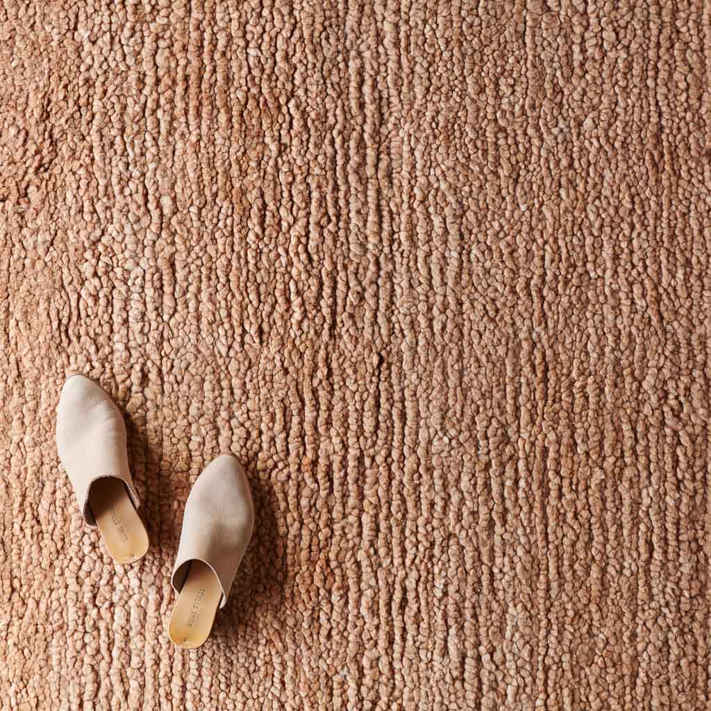 Artisan Hand-Knotted Area Rug in Rose - Image 2