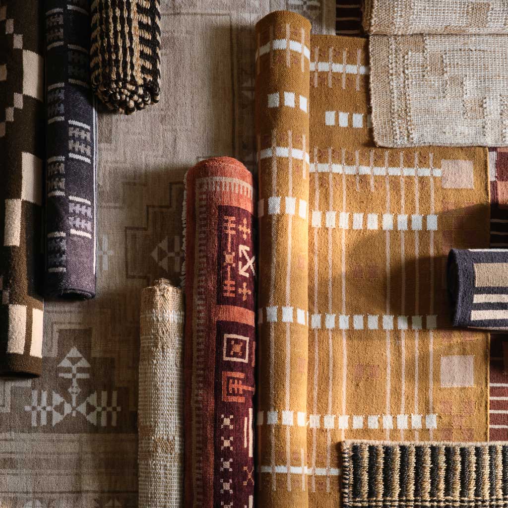 Structured Handwoven Area Rug in Olive - Image 2