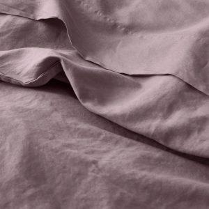 Elderberry Plain Linen Blend Flat Sheet