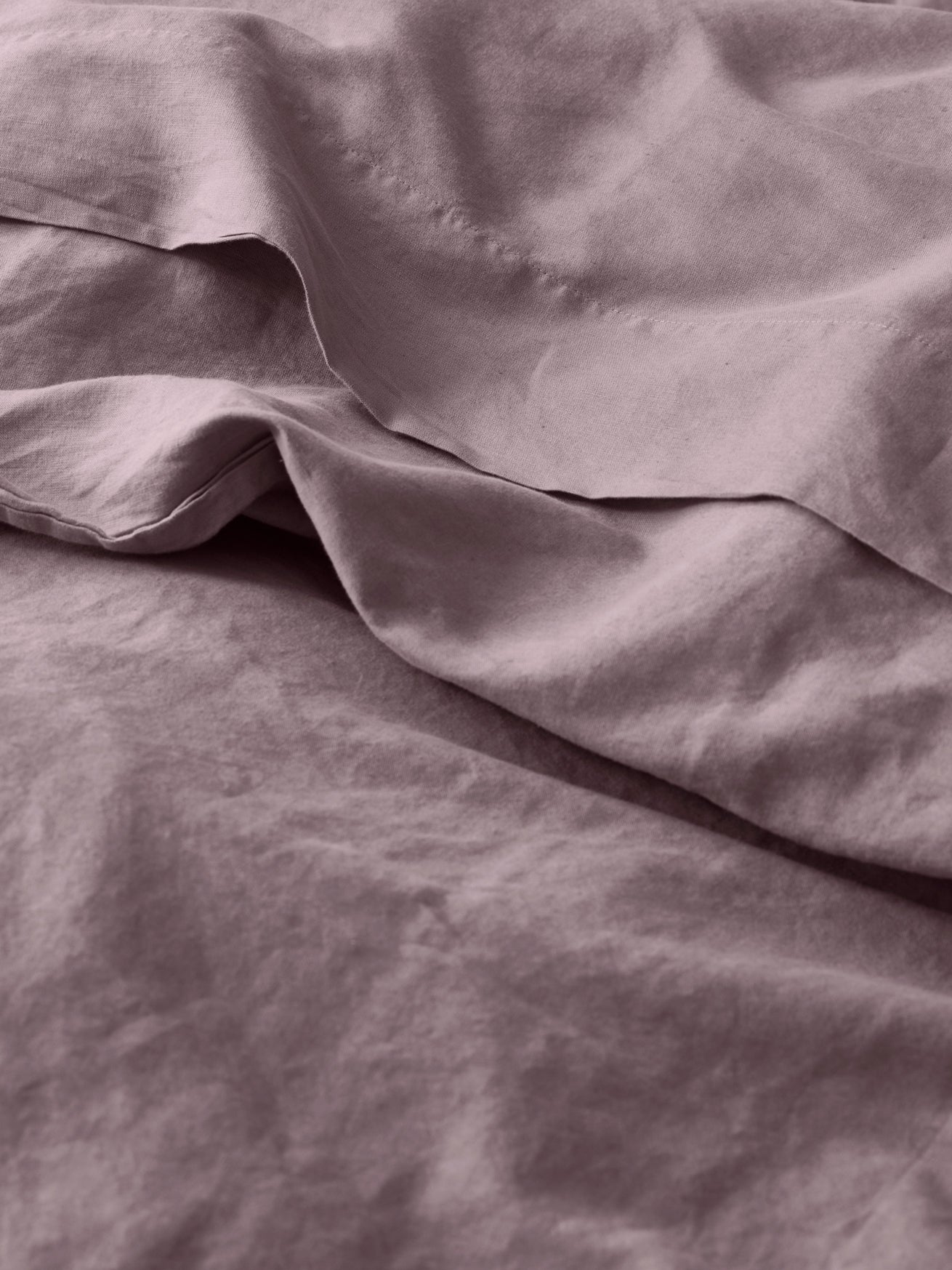 Elderberry Plain Linen Blend Flat Sheet