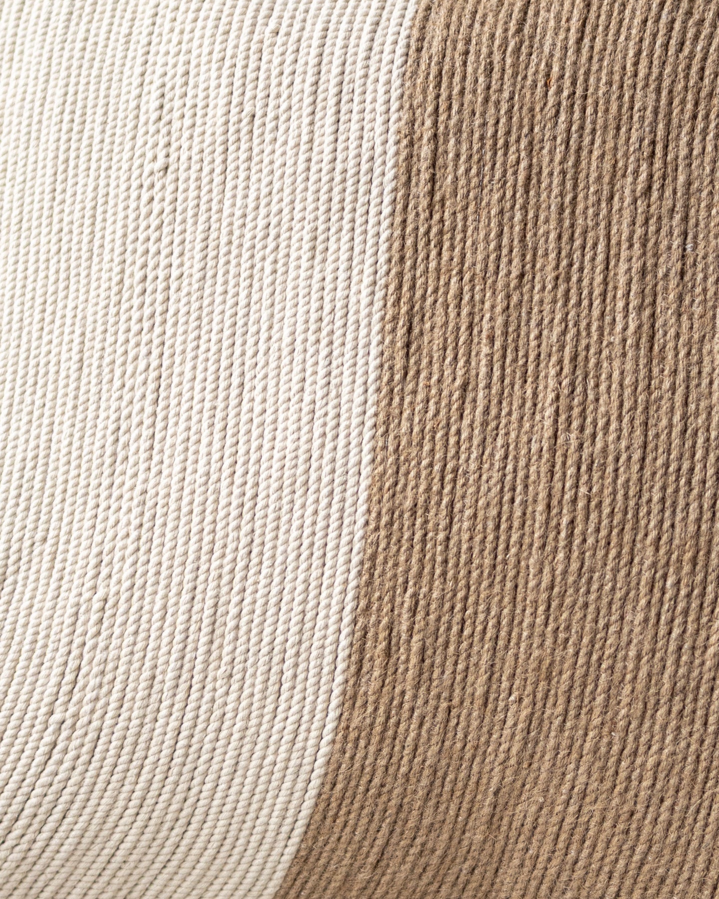 Natural Embroidered Cotton Jute Throw Pillow