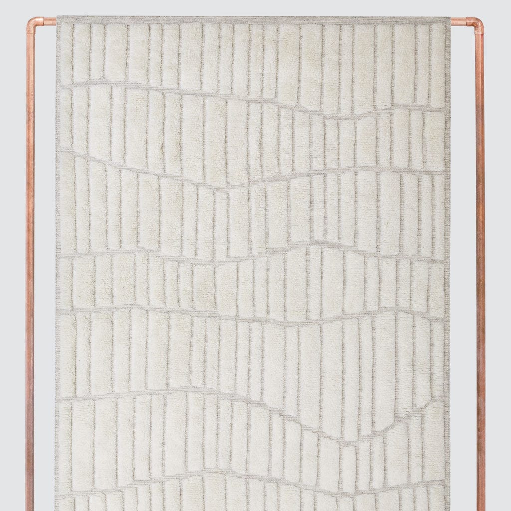 Textured Hand-Knotted Wool Area Rug