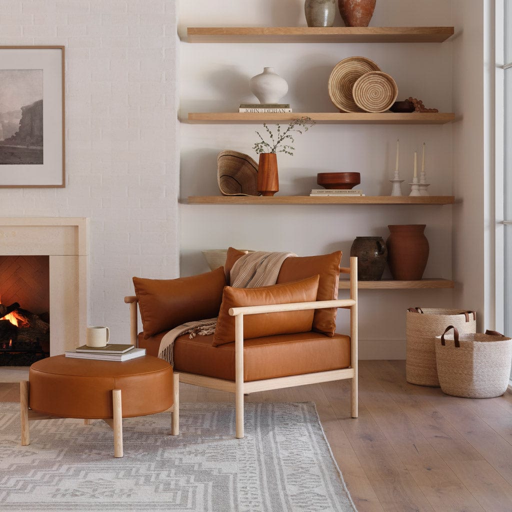 Layered Handwoven Area Rug in Sand - Image 7
