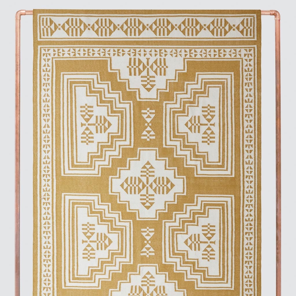 Layered Handwoven Area Rug in Sand - Image 17