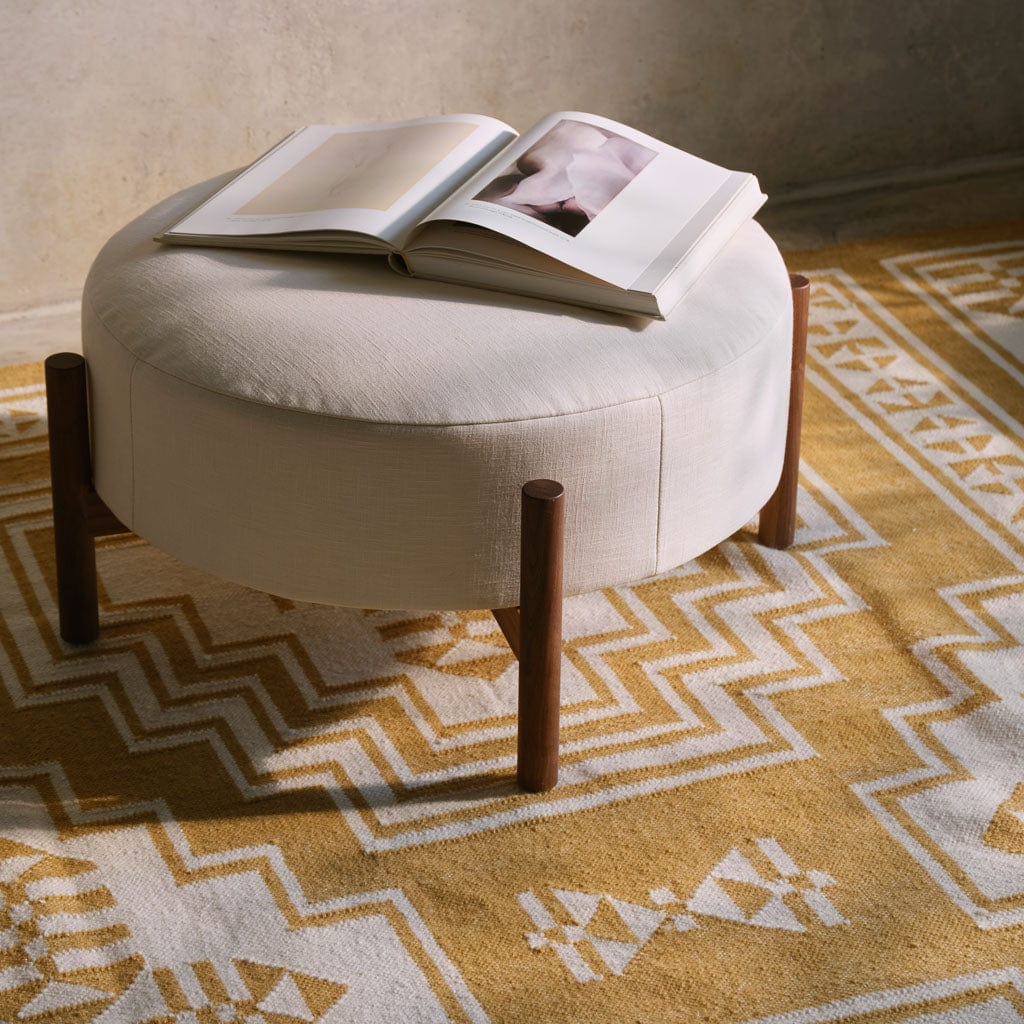 Layered Handwoven Area Rug in Sand - Image 15