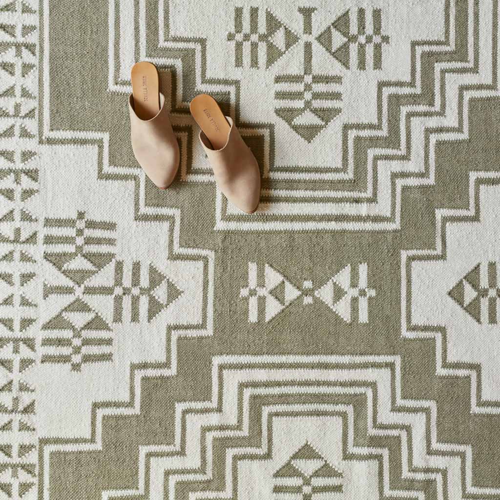 Layered Handwoven Area Rug in Sand - Image 23
