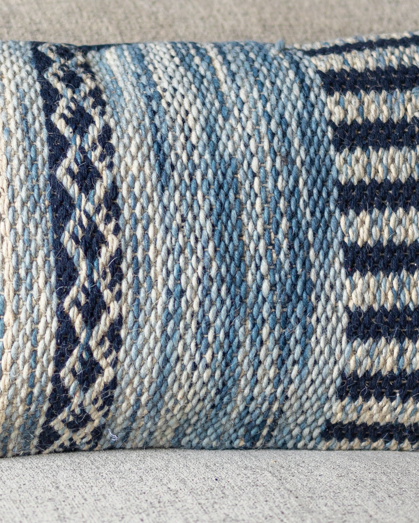 Geometric Handwoven Organic Cotton Lumbar Pillow