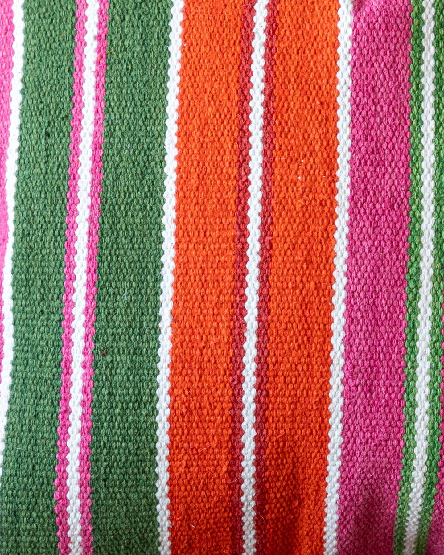 Striped Handwoven Organic Cotton Throw Pillow
