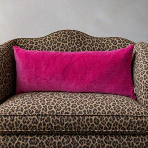 Decorative Textured Velvet Lumbar Pillow