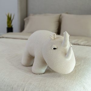 Knitted Organic Cotton Throw Pillow