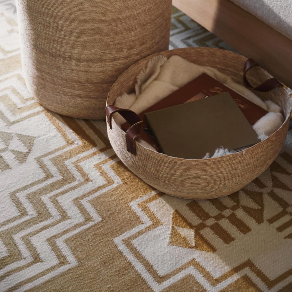 Layered Handwoven Area Rug in Sand - Image 16